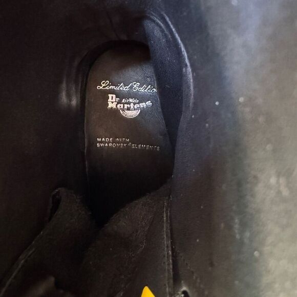 Dr Martens Swarovski Crystal Strap Boot Womens 8 Black Rare Limited Edition - Picture 12 of 16